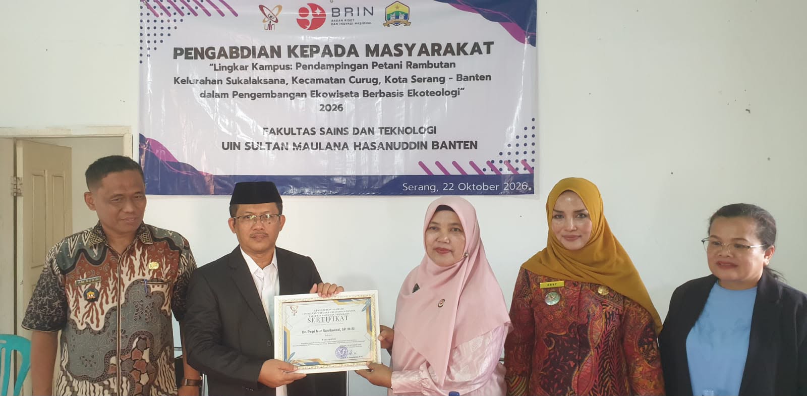 Kerjasama Fakultas Sains dan Teknologi UIN SHM Banten dan Kelurahan Sukalaksana